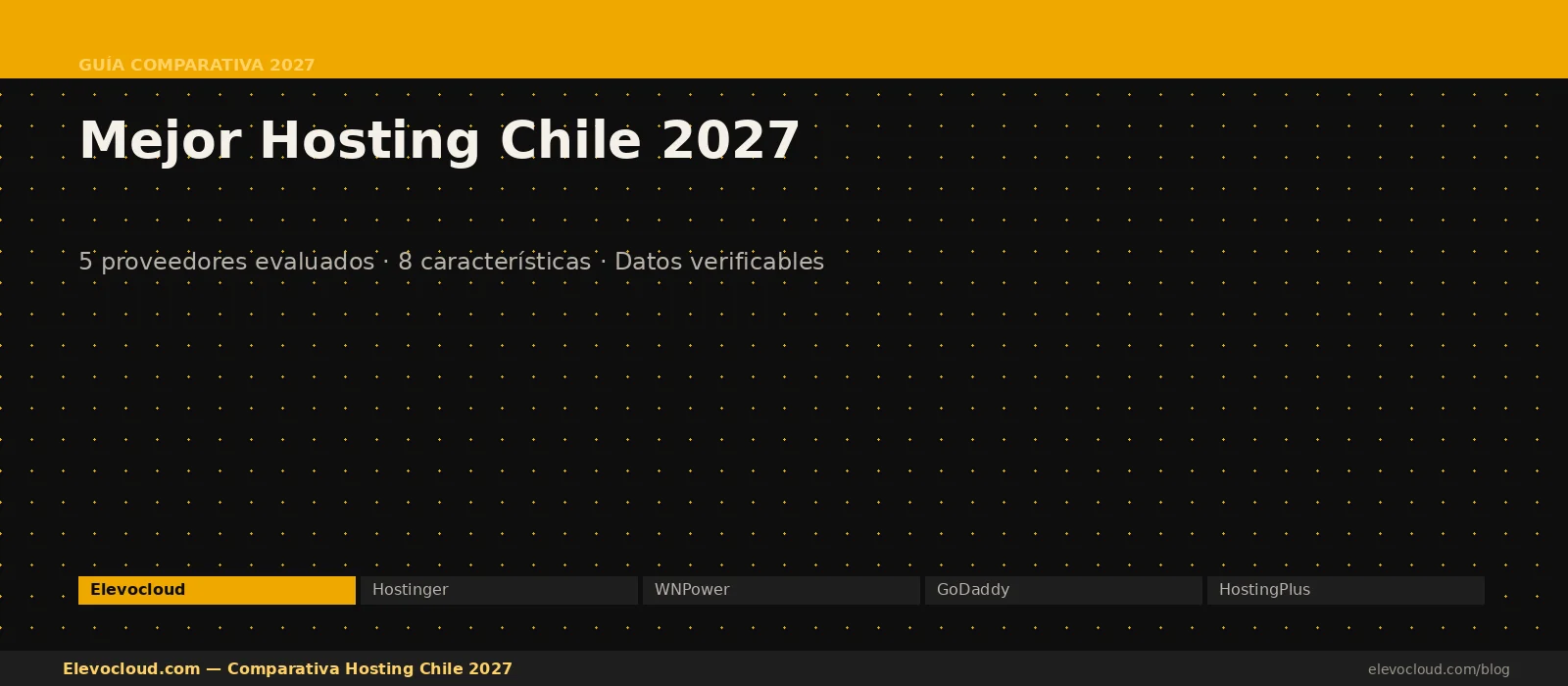 Mejor Hosting Chile 2027: Guía Comparativa con Datos Reales (No Sponsors)
