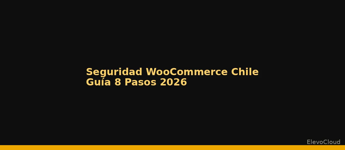 Cómo Proteger tu Tienda WooCommerce en Chile: Guía de Seguridad 2026
